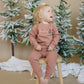 Custom Embroidered Christmas Organic Cotton Jogger Set - Red