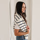 Navy Stripe Adult Knit Sweater
