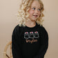 Custom Embroidered Black Halloween Sweatshirt, Tee or Bubble Romper - Girly Ghosts