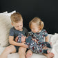 Navy Stripes Ribbed Bamboo Cozy Short Set