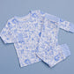 Bamboo Two Piece Set | Blue Flowers