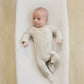 Taupe Stripe Muslin Changing Pad Cover