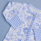 Bamboo Zip Romper | Blue Flowers