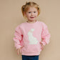 Applique Bunny Crewneck Sweatshirt