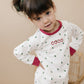 Custom Embroidered Tiny Trees Christmas Organic Cotton Lounge Set