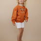 Custom Embroidered Orange Crewneck Sweatshirt or Romper
