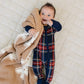 Christmas Plaid Bamboo Zipper