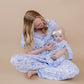 Bamboo Zip Romper | Blue Flowers