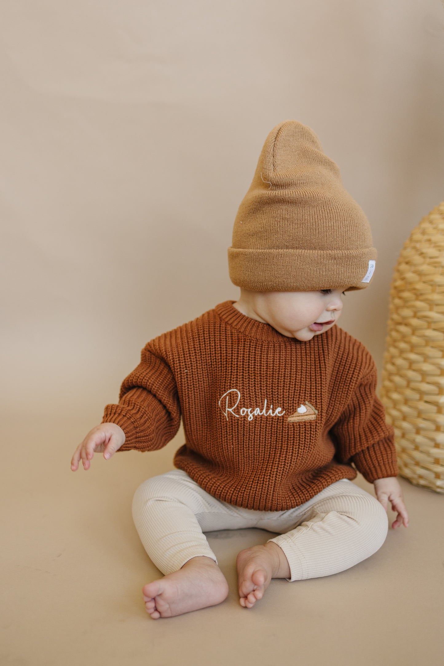 Custom Embroidered Thanksgiving Sweater - Pie or Turkey