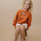 Custom Embroidered Orange Crewneck Sweatshirt or Romper