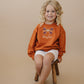 Custom Embroidered Orange Crewneck Sweatshirt or Romper