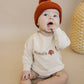 Custom Thanksgiving Embroidered Organic Cotton Sweatshirt Romper