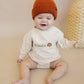 Custom Thanksgiving Embroidered Organic Cotton Sweatshirt Romper