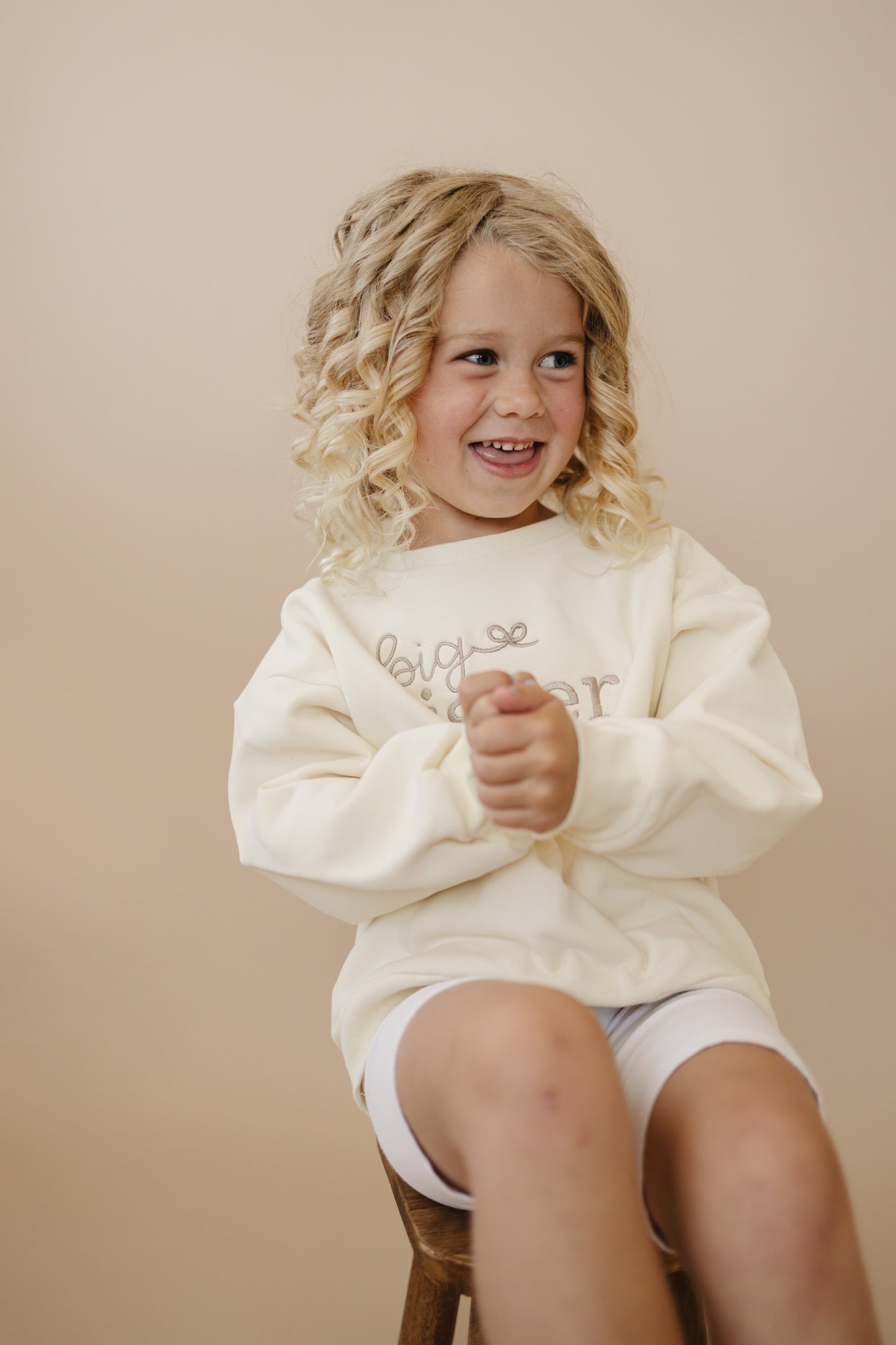 Custom Embroidered Sibling Crewneck Sweatshirt or Romper - Big or Little Brother or Sister