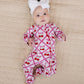 Bamboo Zip Romper | Cherry Bow