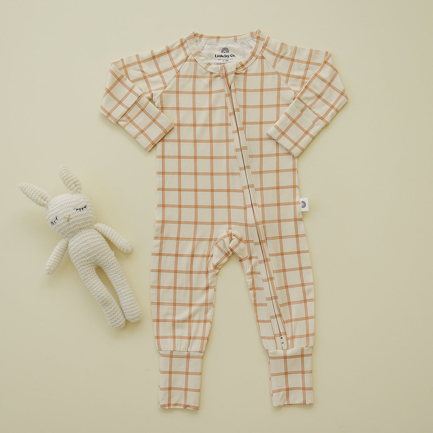 Pumpkin Plaid Zippy Romper