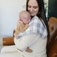 Coastal Plaid Muslin Burp Cloth