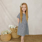 Navy Gingham Linen Cotton Dress