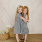 Navy Gingham Linen Cotton Dress
