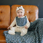 Navy Berry Classic Muslin Bib