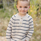Stripe Button Knit Sweater