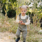 Green Ruffle Knit Overalls