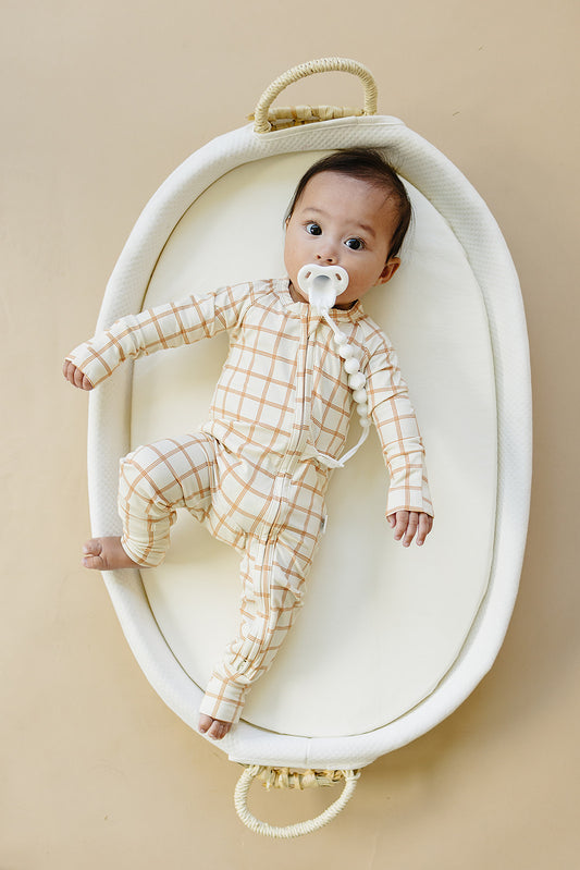 Pumpkin Plaid Zippy Romper