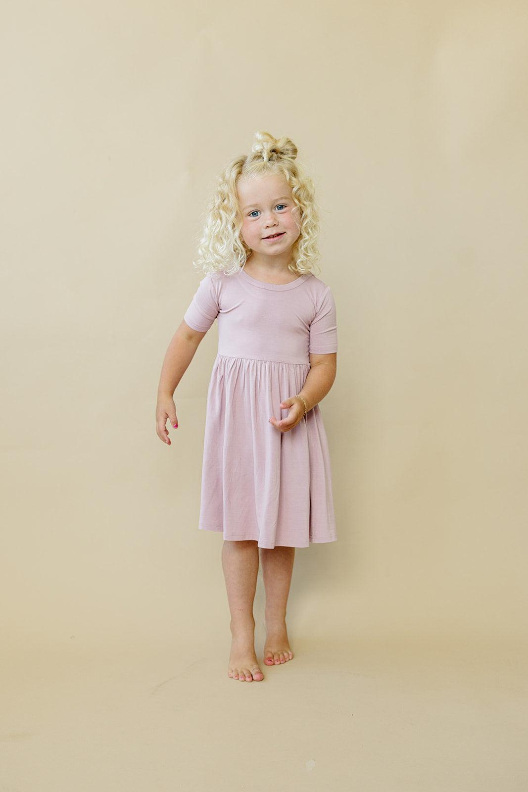 Tropical Haze Bamboo Twirl Dress - Little Joy Co.