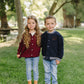 Burgundy Cable Knit Cardigan