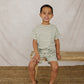 Sage Stripe Button Short Set
