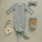 Light Green Daisy Bamboo Knot Gown - Little Joy Co.