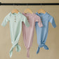 Custom Embroidered Newborn Bamboo Gown & Hat Set