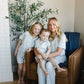 Women's Light Blue Gingham Pajama Set