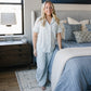 Women's Light Blue Gingham Pajama Set