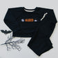 Individuelles Joggingset aus Bambusfrottee mit Halloween-Stickerei