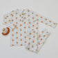 Pumpkin Posie Bamboo Pajamas for Kids - 2pc Henley Set