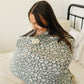 Dark Green Daisy Bamboo Multi-Use Cover
