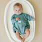 Silly Goose Bamboo Baby Romper - teal or blue