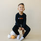 Individuelles Joggingset aus Bambusfrottee mit Halloween-Stickerei