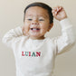 Custom Embroidered Christmas Sweatshirt Romper