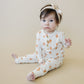 Pumpkin Posie Bamboo Pajamas for Kids - 2pc Henley Set