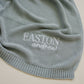 Custom Embroidered Knit Blanket - Blue Gray