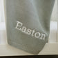 Custom Embroidered Knit Blanket - Blue Gray