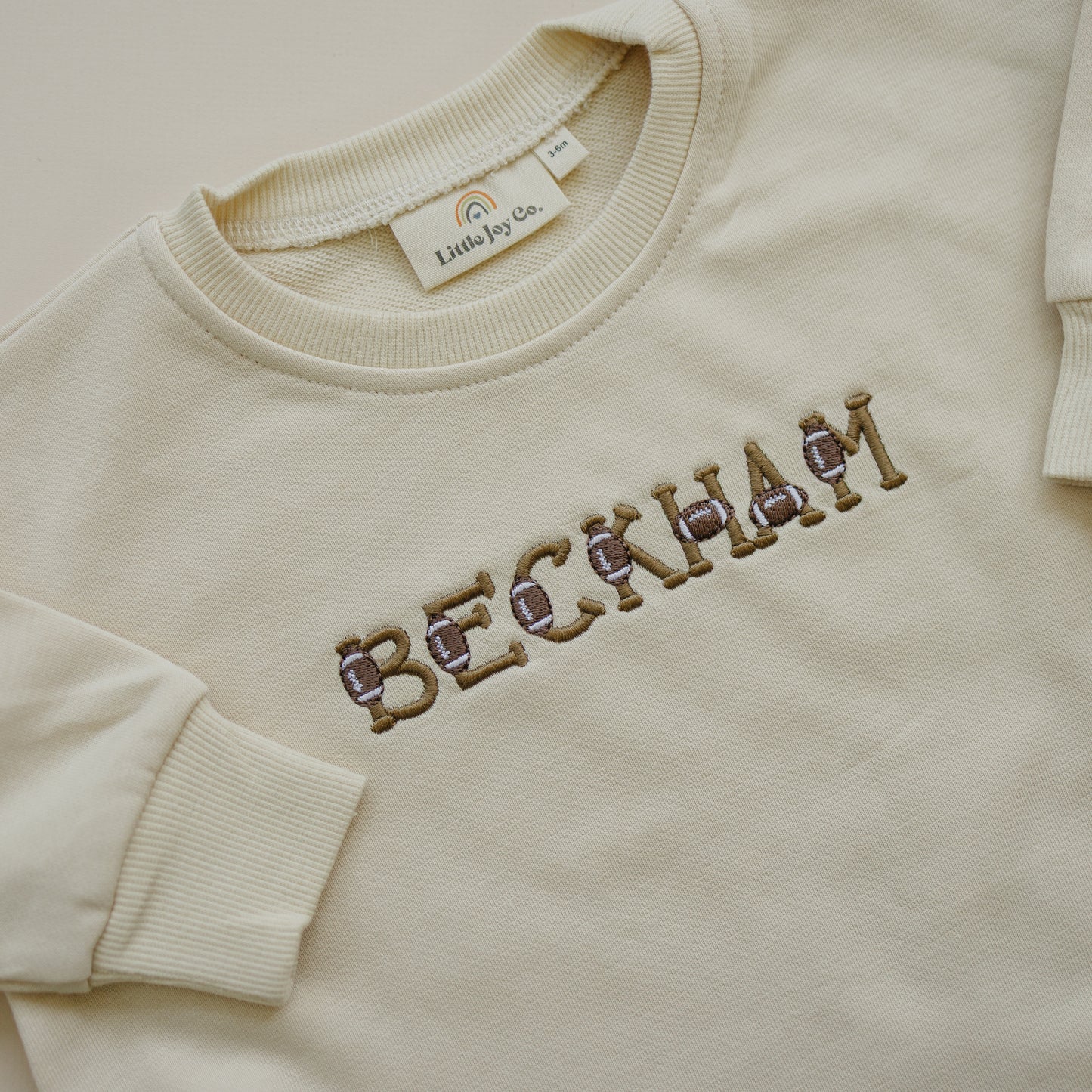 Custom Embroidered Crewneck or Sweatshirt Romper - Football