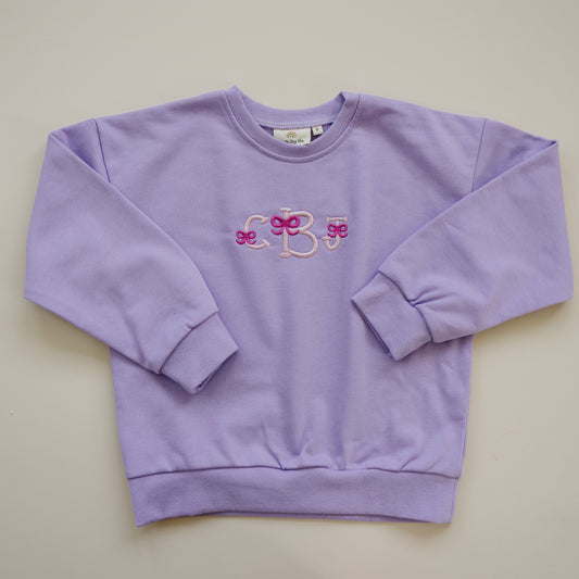 Custom Embroidered Sweatshirt - Romper or Crewneck