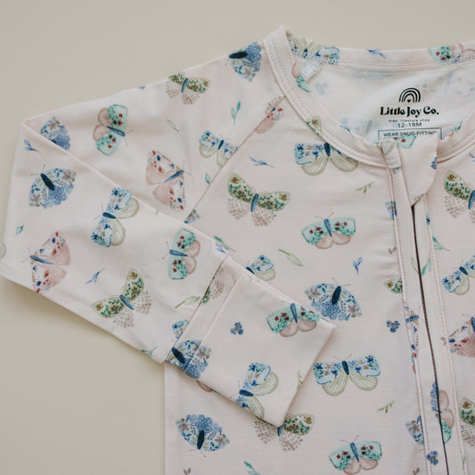 Luna Moths Bamboo Zippy Romper