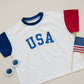 USA-Farbblock-T-Shirt