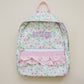 NEW Custom Embroidered Ruffle Floral Backpack