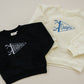 Custom Embroidered Sweatshirt Romper - Football or Baseball Font