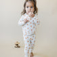 Pumpkin Posie Bamboo Pajamas for Kids - 2pc Henley Set